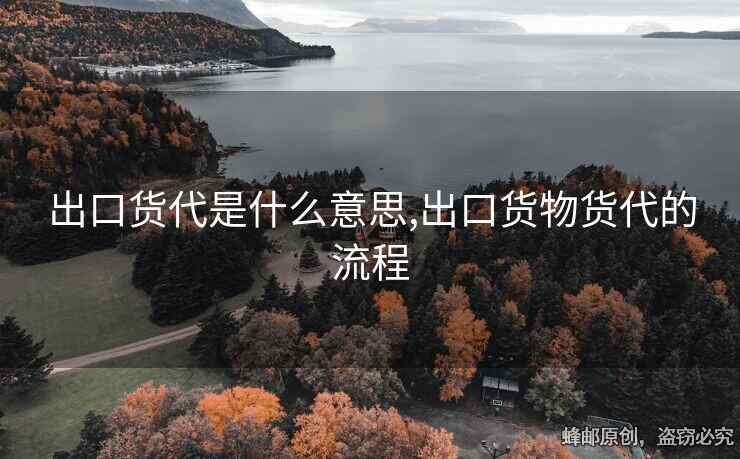 出口貨代是什么意思,出口貨物貨代的流程