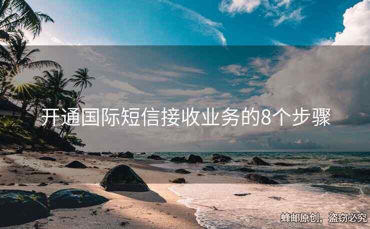 開通國際短信接收業(yè)務(wù)的8個(gè)步驟
