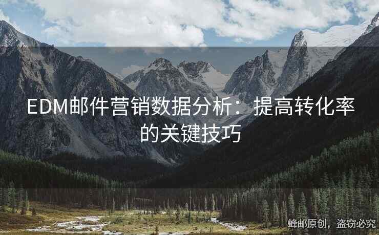 EDM郵件營(yíng)銷數(shù)據(jù)分析：提高轉(zhuǎn)化率的關(guān)鍵技巧