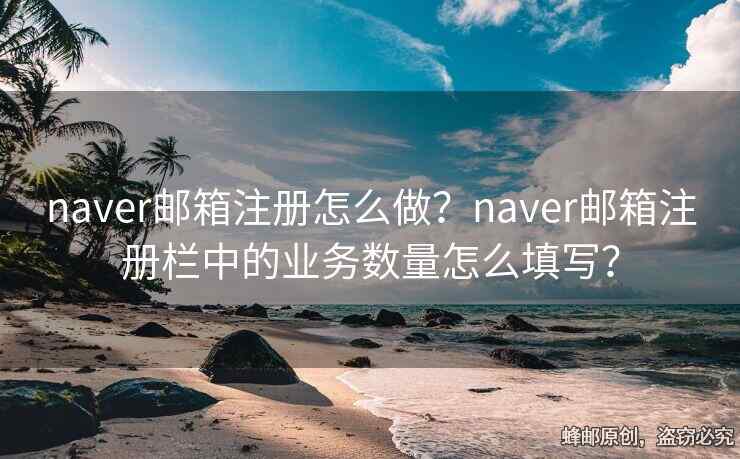 naver郵箱注冊怎么做？naver郵箱注冊欄中的業(yè)務數(shù)量怎么填寫？