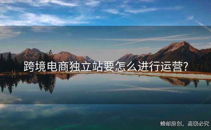 跨境電商獨立站要怎么進行運營?