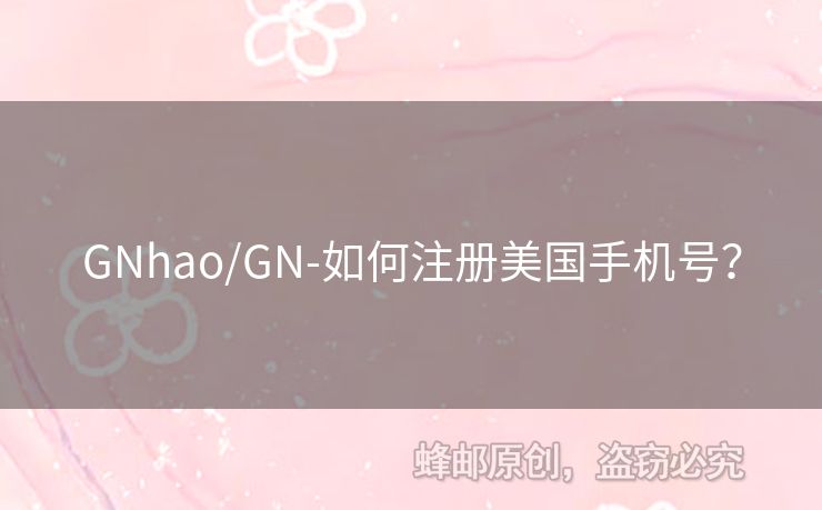 GNhao/GN-如何注冊美國手機號？