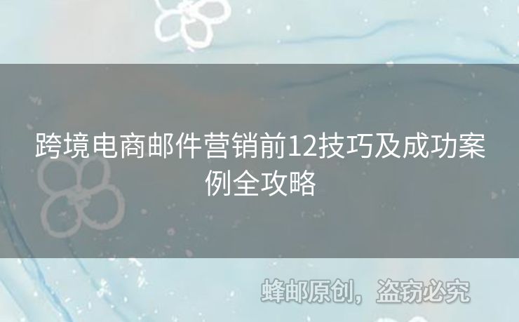 跨境電商郵件營銷前12技巧及成功案例全攻略