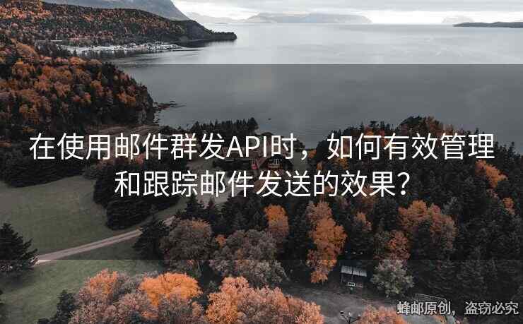 在使用郵件群發(fā)API時(shí)，如何有效管理和跟蹤?quán)]件發(fā)送的效果？